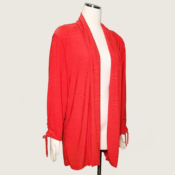 JM Collection Cinched Cardigan - Picture 2 of 6